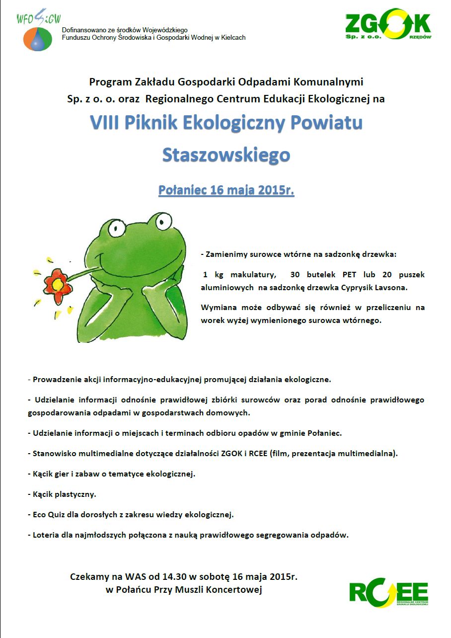 VIII Piknik Ekologiczny Powiatu Staszowskiego - 13 05 2015