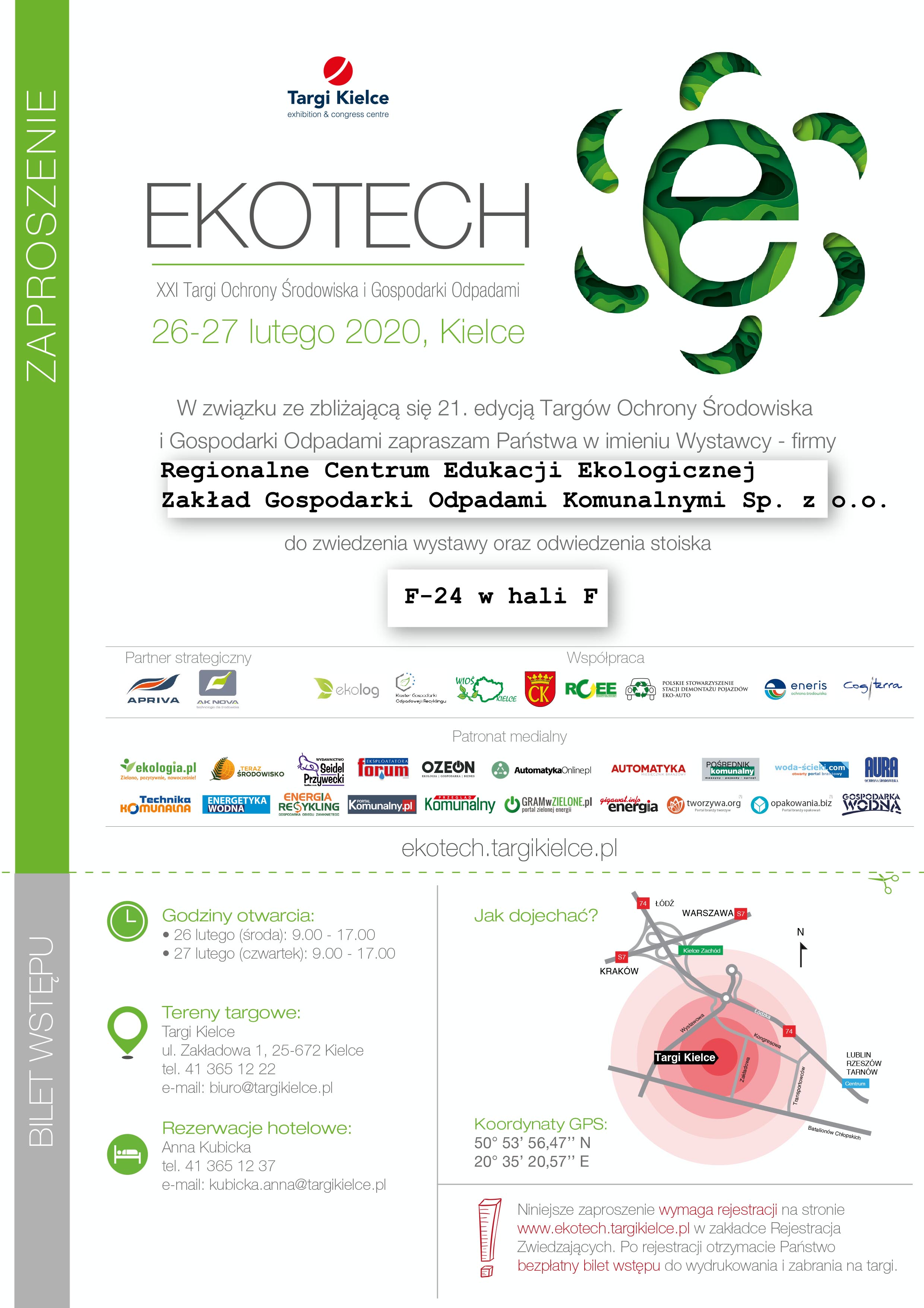 RCEE ekotech 2020 zaproszenie wystawcy pl 1